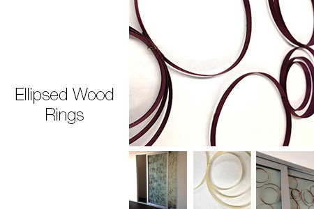 Ellipsed Wood Rings Sliding Closet Doors